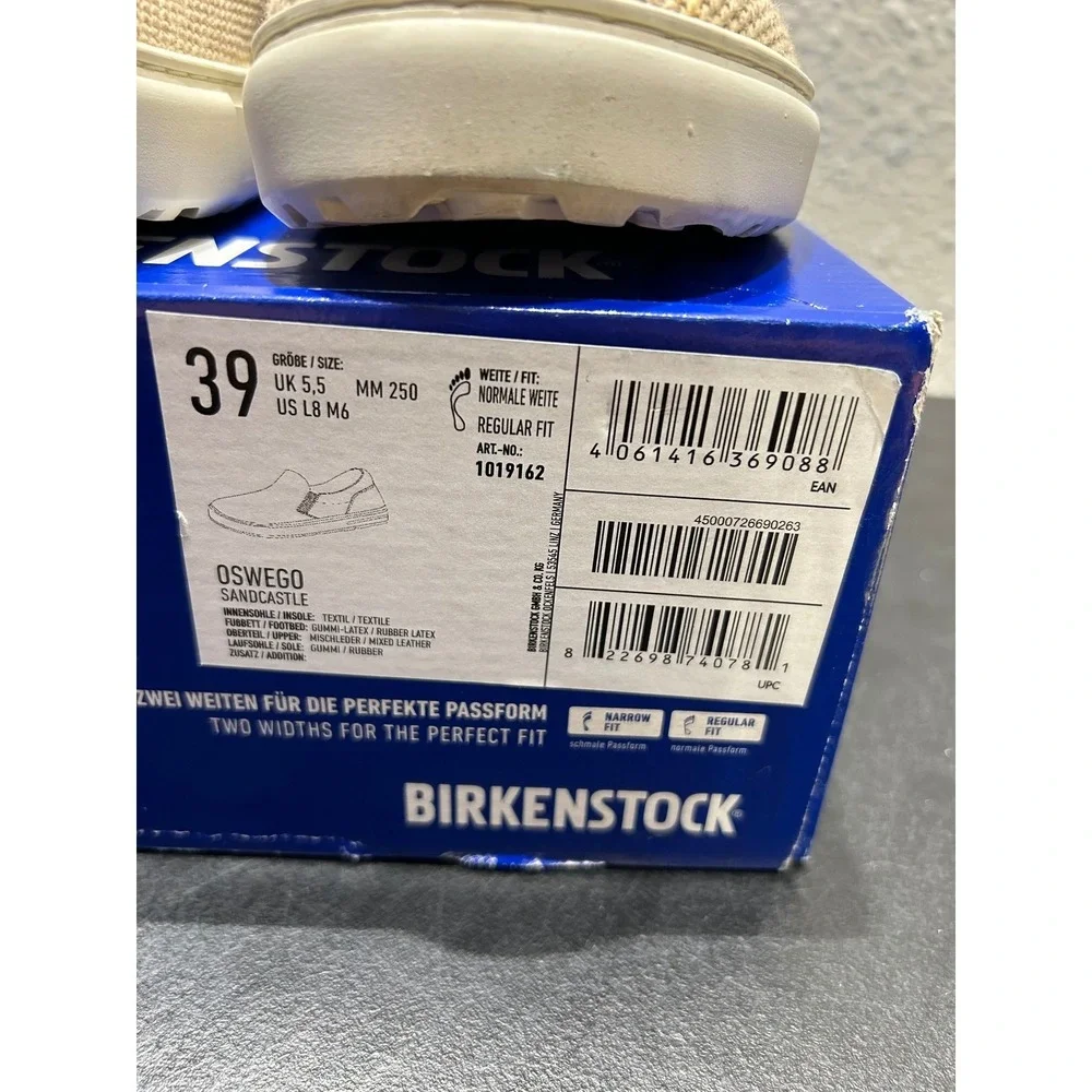Birkenstock Oswego Knit Sand Beige EU 39 US L8 M6 Womens Mens